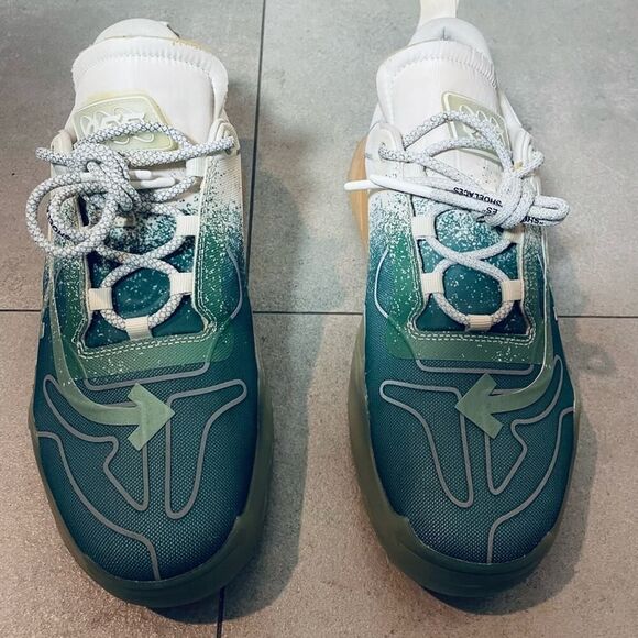 Off-White Oddessy Lowtop Sneakers - Size 13 - Green White - Virgil Abloh Laceups - Picture 1 of 10